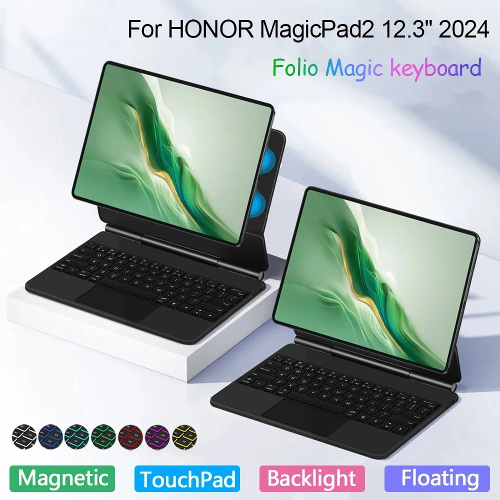

Smart Folio for HONOR MagicPad2 2024 ROD2-W09 MagicPad 2 12.3 Inch Magnetic Floating Design Touch Trackpad Keyboard Magic