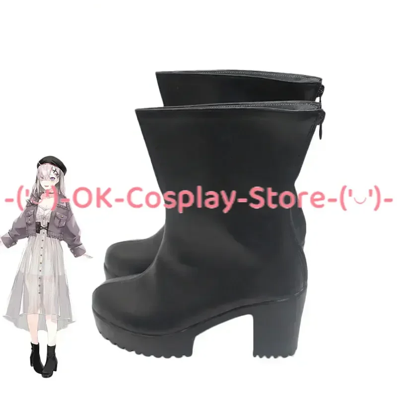 Anime Game Sukoya Kana Cosplay PU Leather Shoes Vtuber Halloween Carnival Christmas Roleplay Boots Props Custom Made