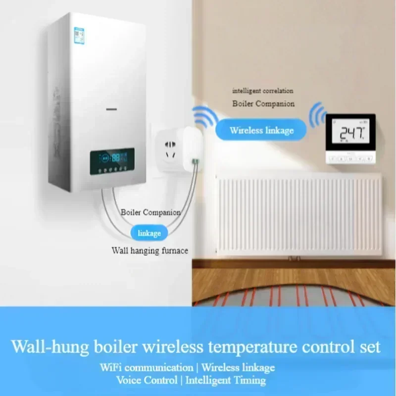 Thermostat pour maison intelligente, chauffage au sol chaud, bomicrophone à gaz, WiFi, thermorégulateur d'eau au sol, matière Alexa Life Assistant Homekit,connecté,smart,tete thermostatique,robinet thermostatique radia