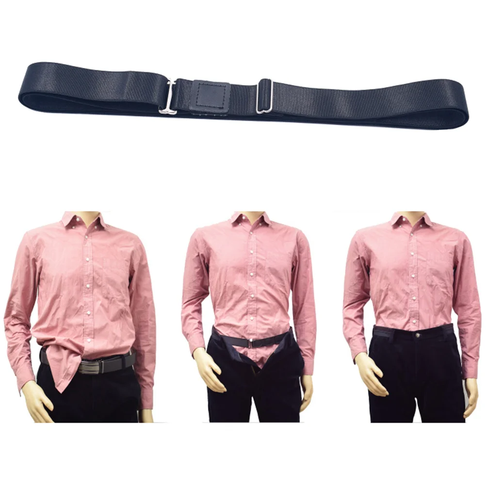 Shirt Belt Stay Adjustable Shirt Lock Undergarment Belt for Men and Women Keeping Shirt Tucked in - 25CM (Black)