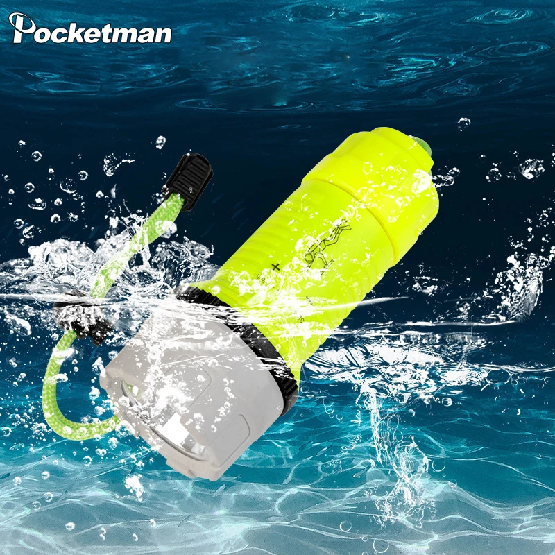 Diving Flashlight Super Bright LED Diving Light High Lumen Waterproof Underwater Torch for Scuba Diving Other Outdoor Activities