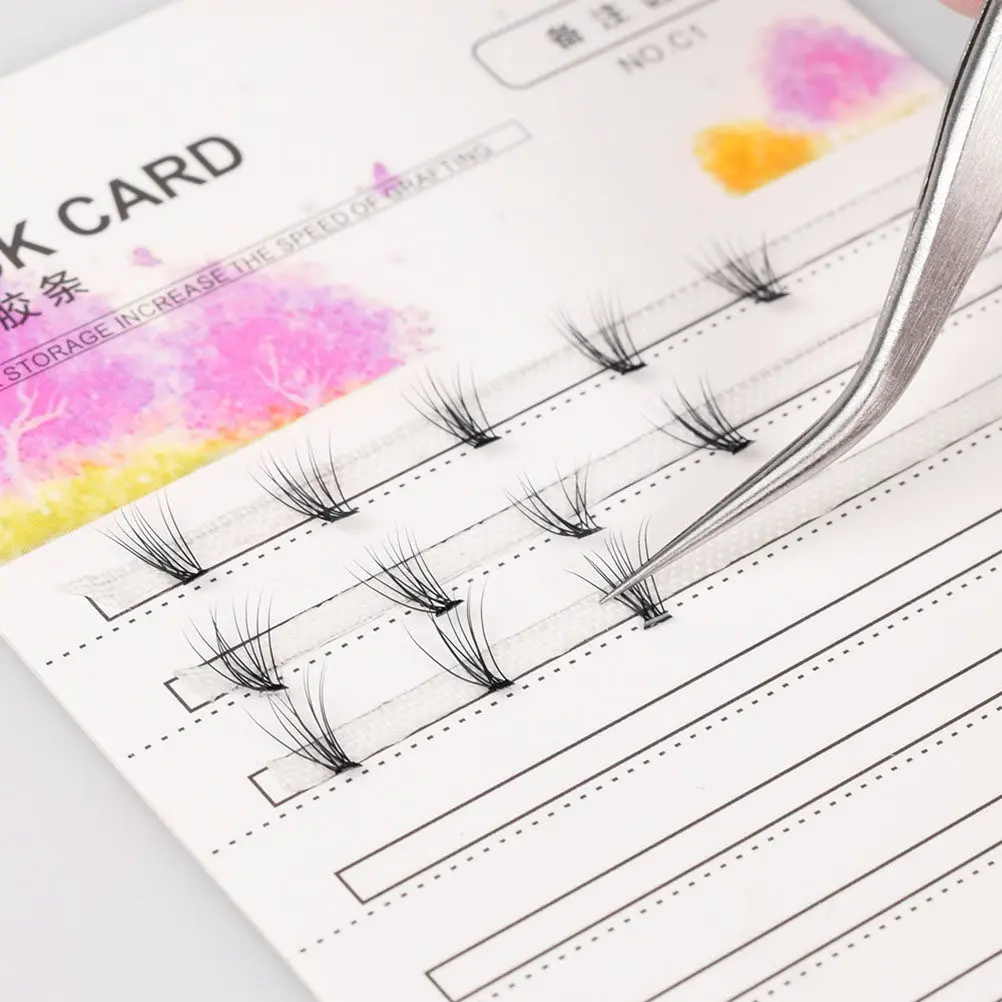 10 cartes de rangement pour faux cils, support pour greffe de cils, pour un affichage efficace, un façonnage et une organisation optimisés des extensions de cils pré-entreposées