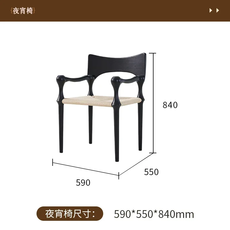 AAFrench Retro All-solid Wood Dining Table Medium Antique Rock Slab Dining Table Household Simple Small Apartment Oval Table
