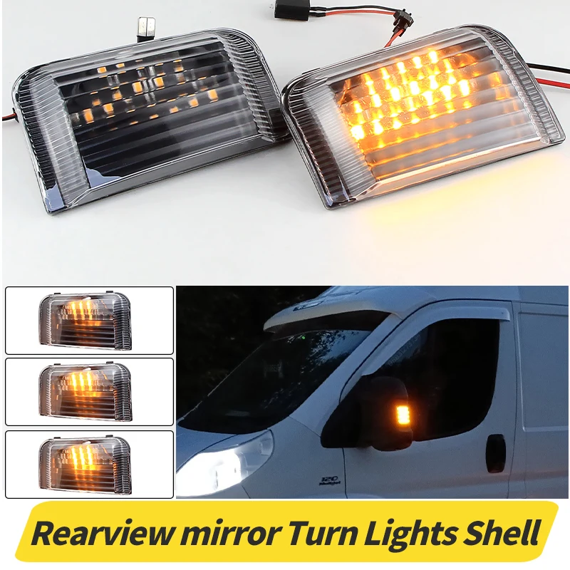 2pcs For Peugeot Boxer For Citroen Jumper RELAY Truck Car LED Dynamic Turn Signal Mirror Light For RAM PROMASTER For Fiat Ducato
