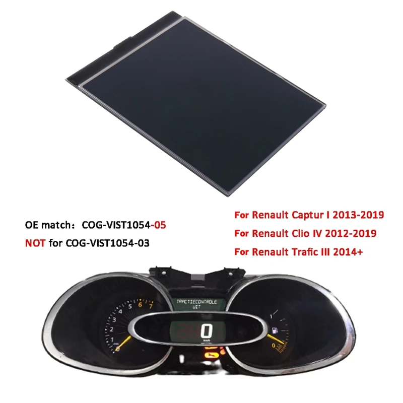

Car Instrument Cluster LCD Screen Accessories For Renault Clio IV Captur I Trafic III Dashboard Display COG-VIST1054-05