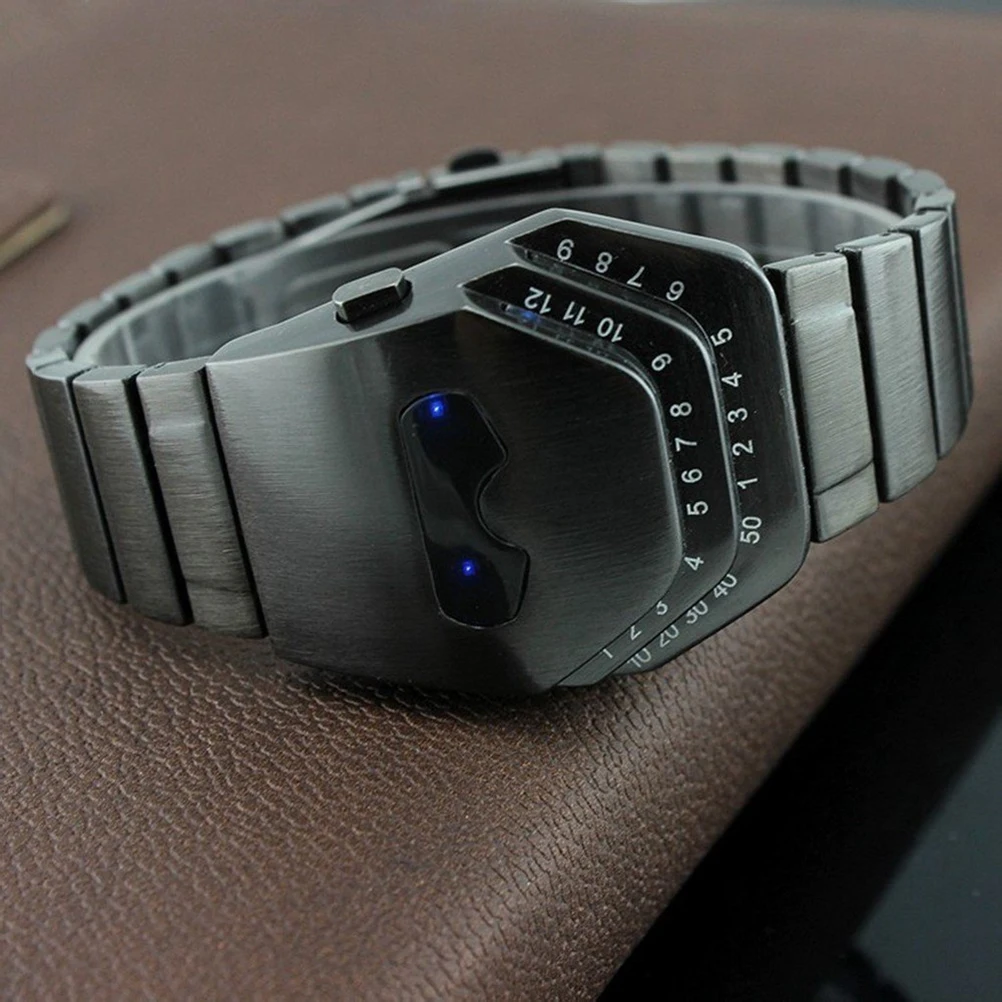 

Men watch LED watch Stainless steel watch Snake watch LED screen watch