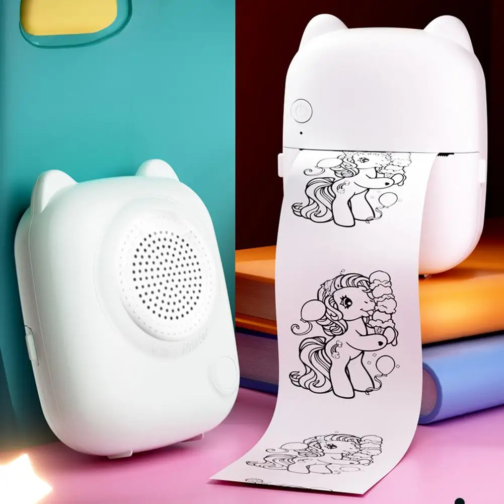 

Портативный беспроводной фотопринтер AI Pocket Printer с термопечатью без чернил, голосовым управлением AI и поддержкой нескольких языков, мини-принтер