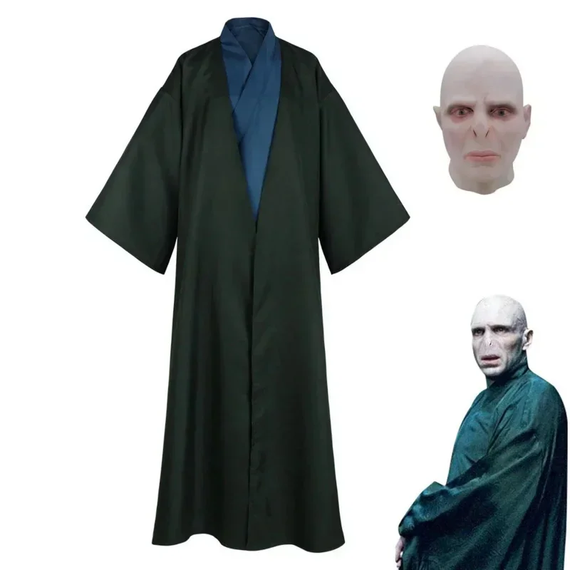 Halloween costume Cos Voldemort Costume Magic Robe Role Playing Costume Cloak Outer Robe Stage Dressing Performance Costume