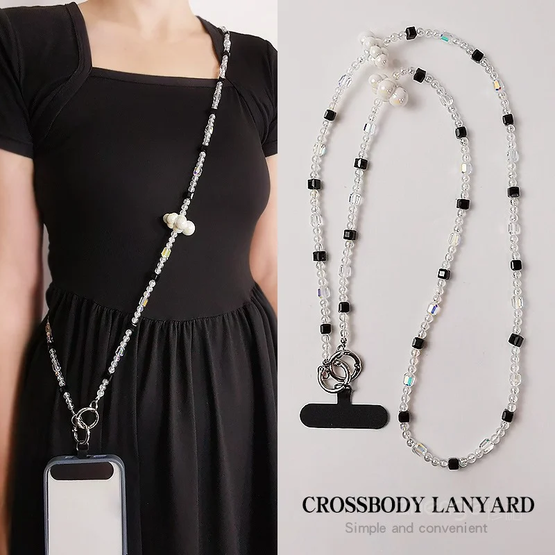 

Luxury Bling Crystal Universal Crossbody Phone Lanyard For Iphone Samsung Huawei Xiaomi Neck Rope Hanging Cord Anti-lost Strap