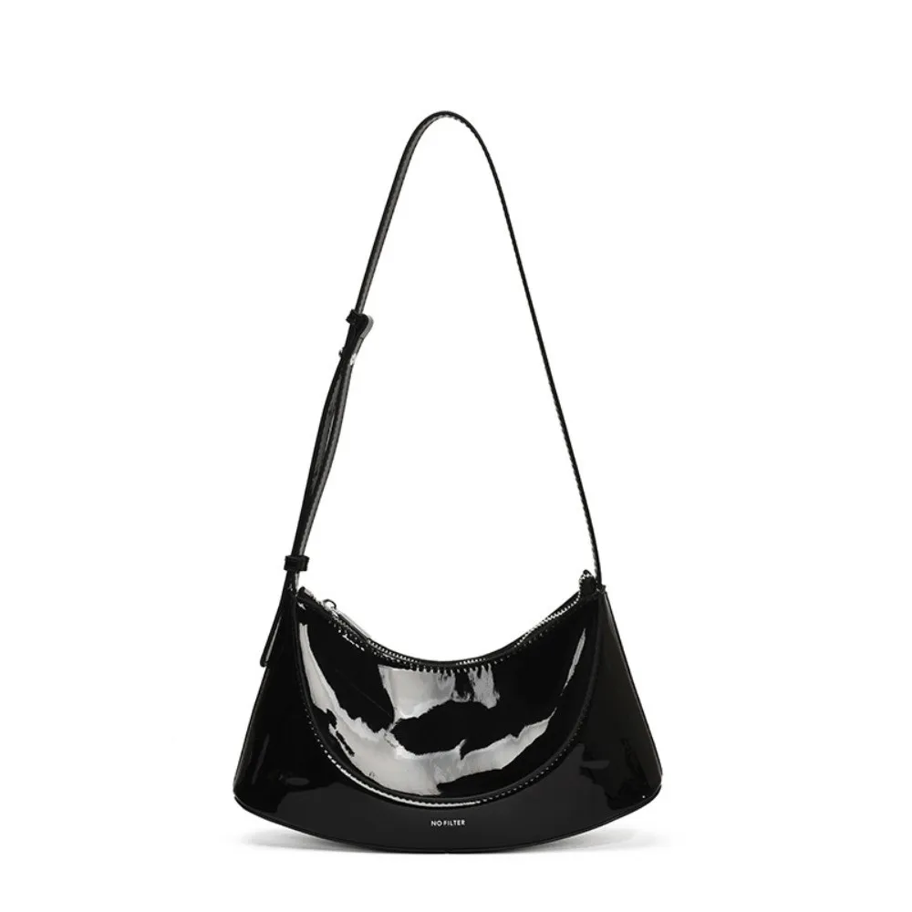 

PU Leather Half-Moon Crossbody Bag Versatile Purse Wallets PU Leather Shoulder Bag Korean Style Crossbody Underarm Bag Business