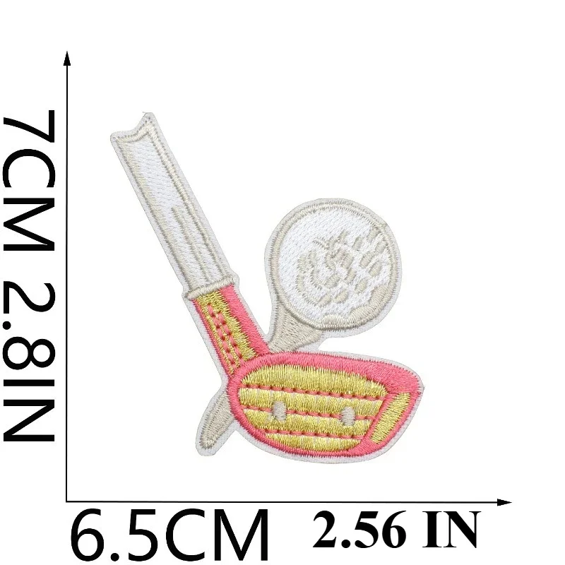 

Тканевая наклейка с вышивкой для гольфа, мультяшная клубная компьютерная вышивка, Чжан Чай, нашивка для курса, наклейка для одежды, декоративная шляпа от солнца