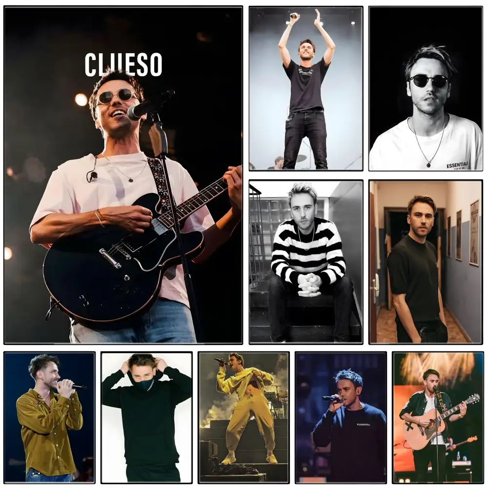 Male singer C-Cluesos Poster  Self-adhesive Art Waterproof Paper Sticker Coffee House Bar Room Wall Decor