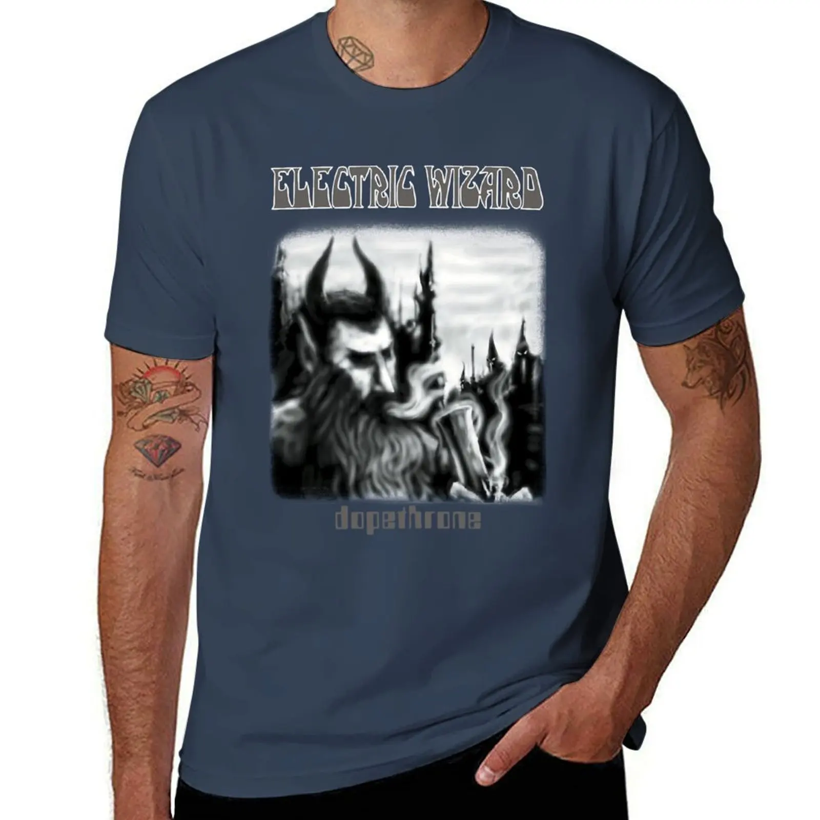 

Electric Wizard- Dopethrone Classic Old School UK Doom Stoner Металлическая футболка мужские футболки с рисунком забавные футболки мужская футболка