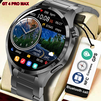 2025New GT4 Pro MAX Smart Watch Men Women GPS NFC Sports Fitness SmartWatch 360*360 HD Screen Bluetooth Call Outdoor Smartwatch