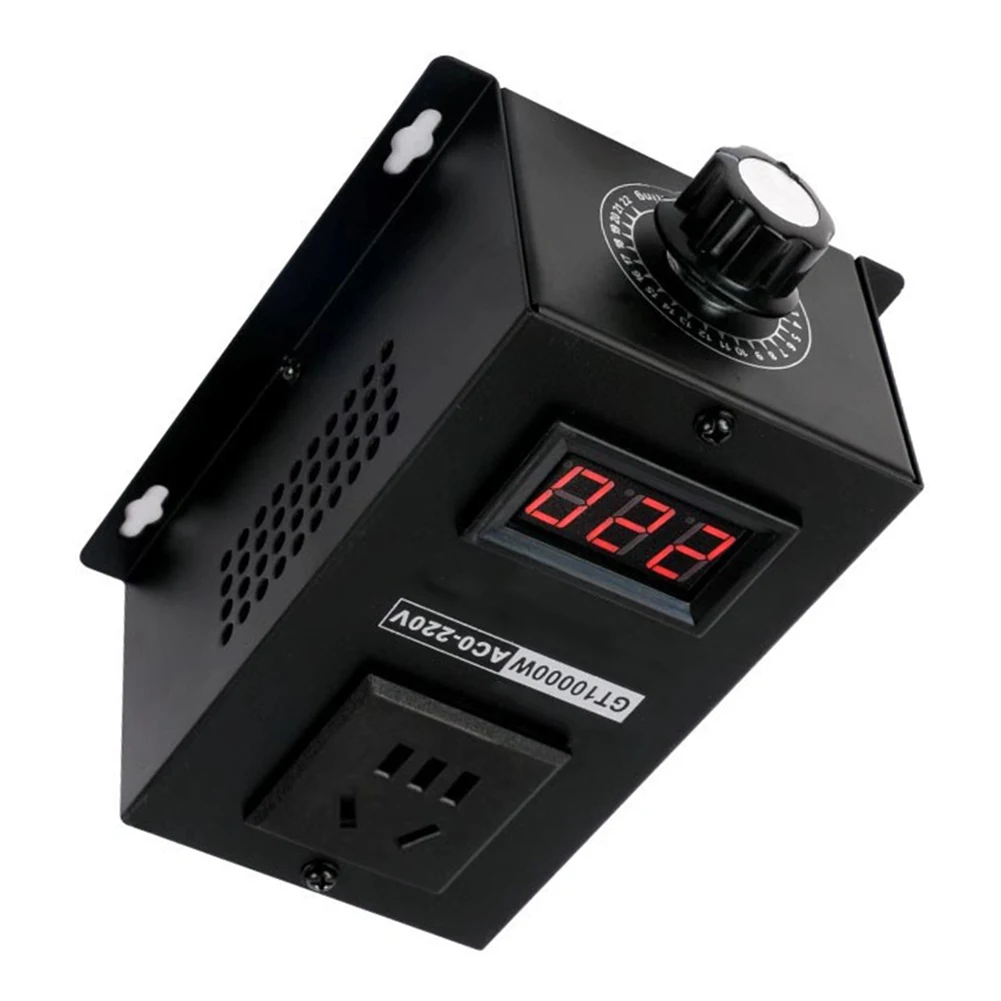 110V 220V Voltage Regulator with LED Display 40A 10000W Max Load for Resistive Applications Including Heating and Dimming