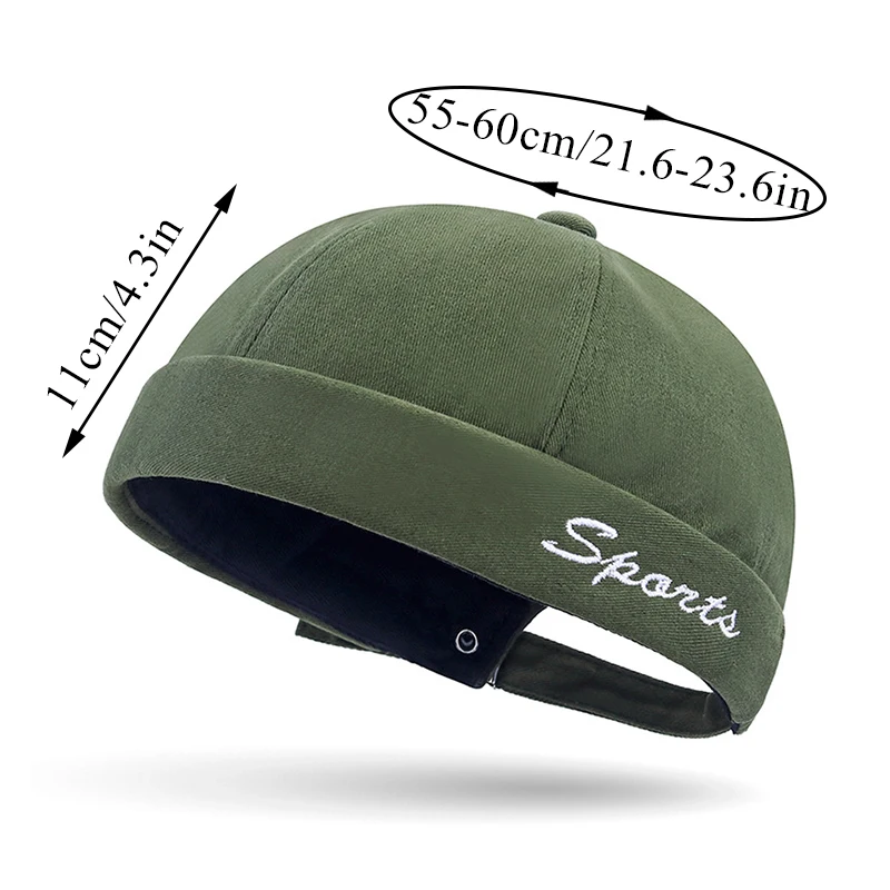 Men Beanie Cap Solid Color Bonnet Vintage Dome Hat Cotton Breathable Spring Autumn Hat Brimless Beanies Women Hip Hop Hats