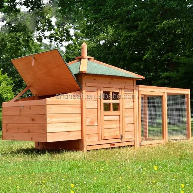 

Custom SDC020 Wholesale Chicken Coops Solid Wood Button Closure Chicken House Easy Build Outdoor Cheap Pet House For Sale