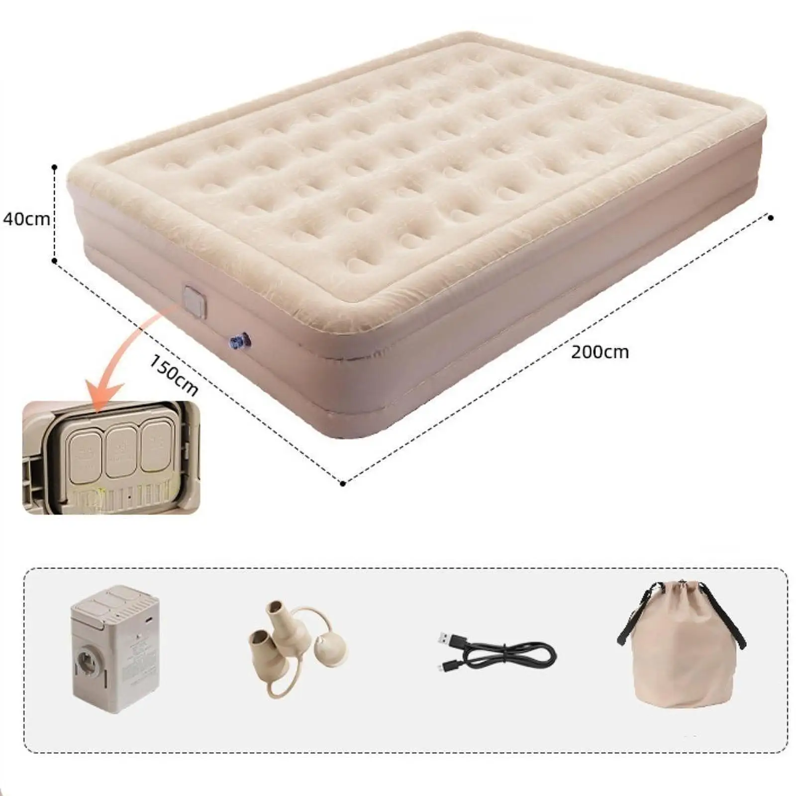 

Air Mattress Sleeping Mattress Soft Thickened with Air Pump Rest Airbed Camping Sleeping Pad for Hiking Backpacking Traveling