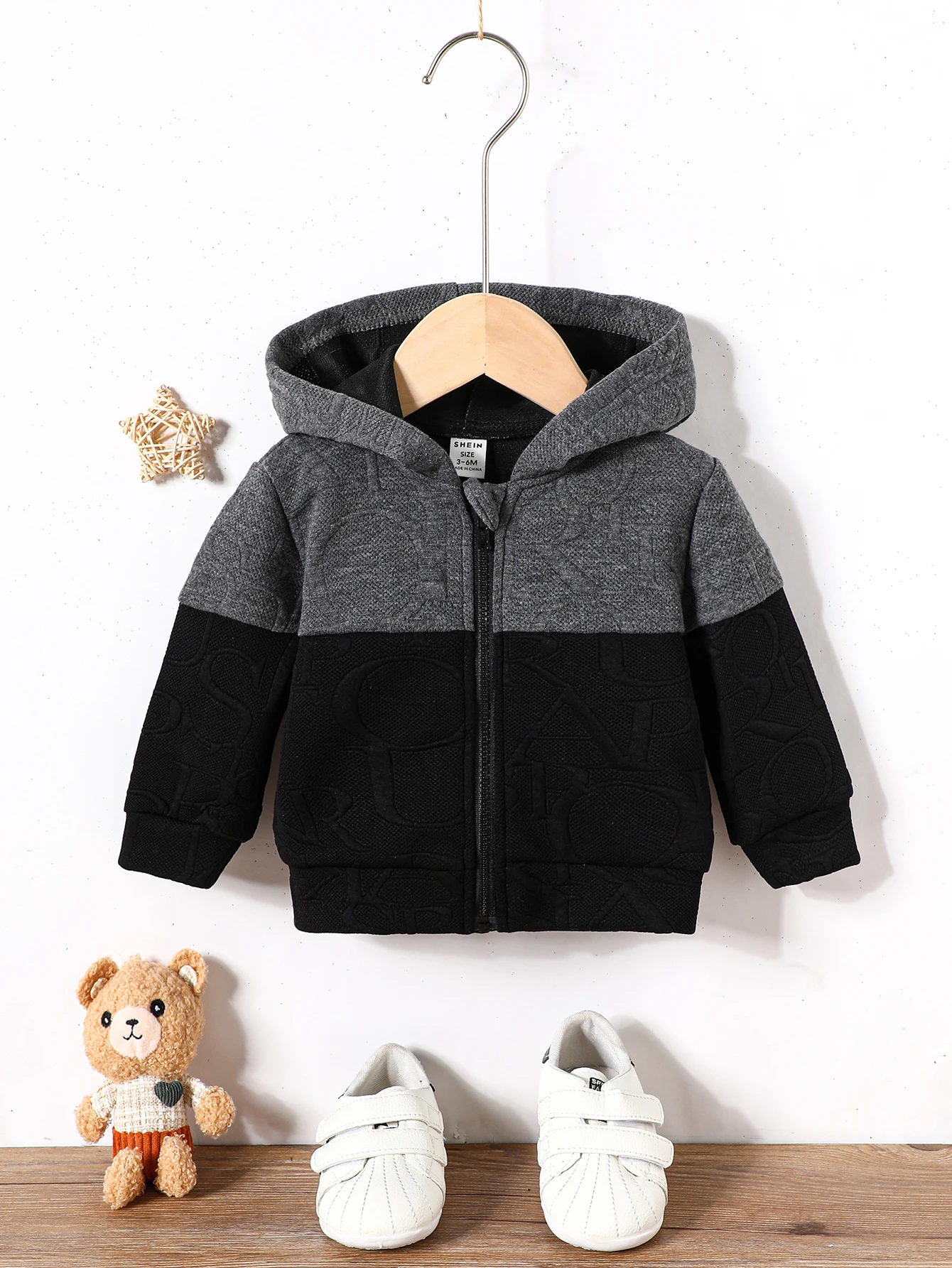 

Autumn And Winter Men's Baby Color Zipper Simple Coat Hooded Hoodie Fashion Long-Sleeved Top Men's Baby Warm Clothes Outside