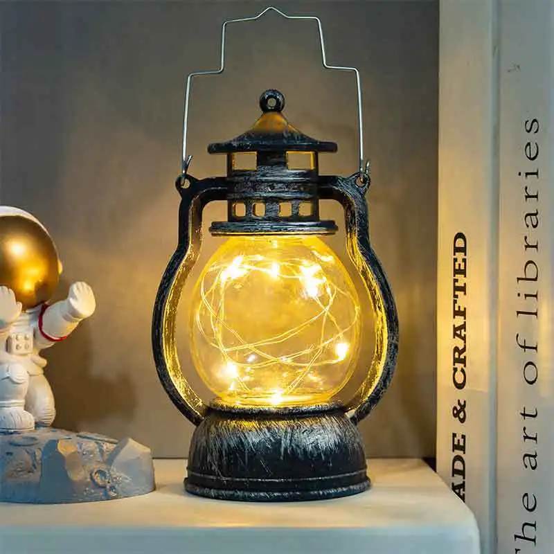 Candela elettronica portatile con lampada a zucca piccola luce notturna di Halloween con batteria LED ornamenti natalizi decorazioni per la casa