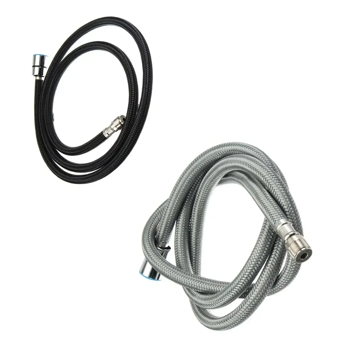 Black/Grey 1.5m Flexible Nylon Water Pipe Water Hose For Kitchen Pull Out Mixer Faucet Bathroom Shower Hose Spary Head