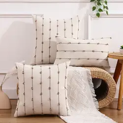 1 Pc Bohemian Style Throw Pillowcase Creative Decorative Linen Pillow Cover Home Decoration Square Cushion Cover