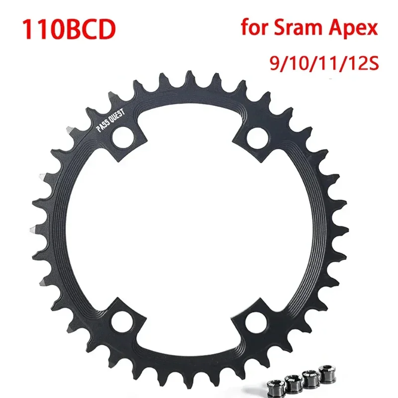 110BCD 4 Claw Sprocket Crown 36T 38T 40T 42T 44T 46T 48T 50T 52T Positive Negative Tooth Chainset for Sram Apex Crankset