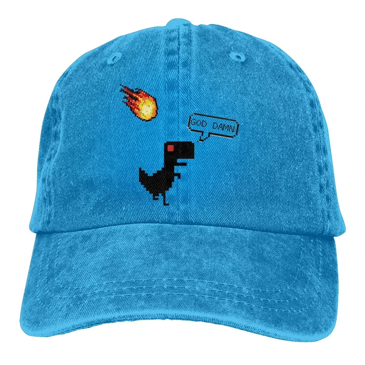 Pixel T-Rex Meteor Offline The Baseball Cap Peaked capt Sport Unisex Outdoor Custom Trex Cactus Offline Funny Games Hats