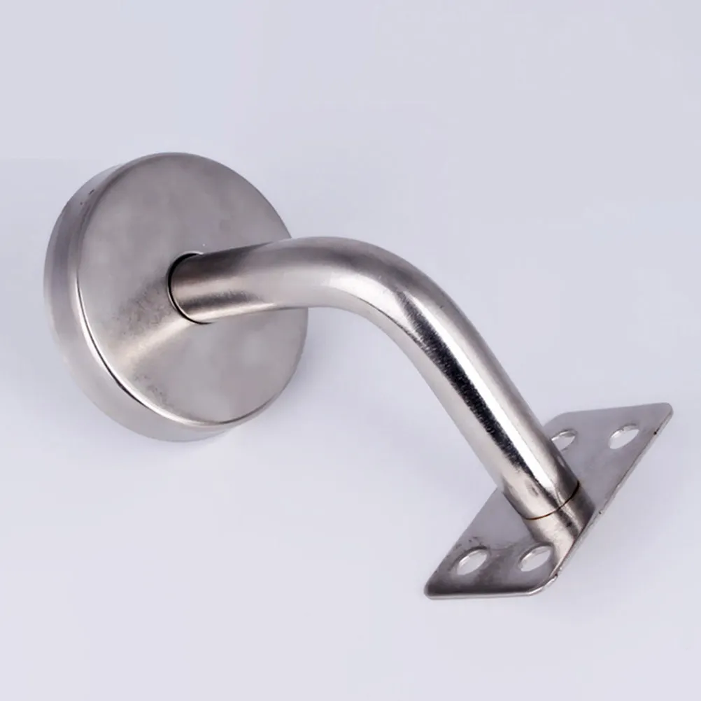 5Pcs Premium Stainless Steel Handrail Bracket Rust Proof Strong Load Bearing Grab Bar Support for Building Construction Corridor