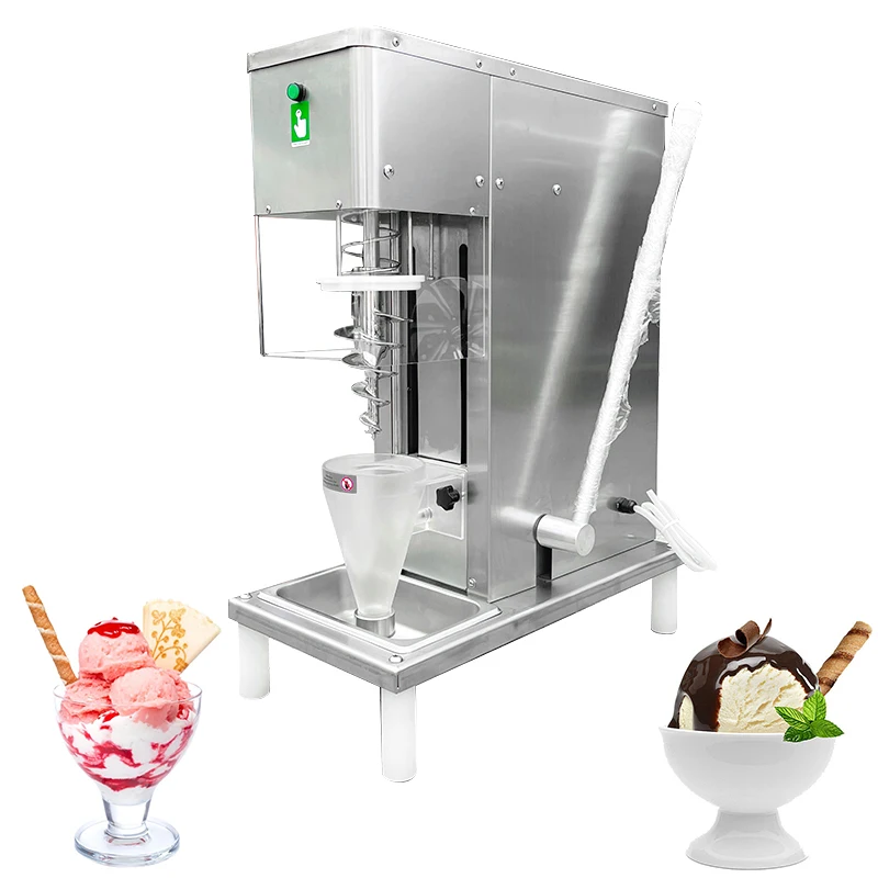 Fruit Yogurt Ice Cream Swirl Mixer Blender Machine Stainless Steel Commercial Ice Cream Maker for Milk Tea Shop Drink Shop