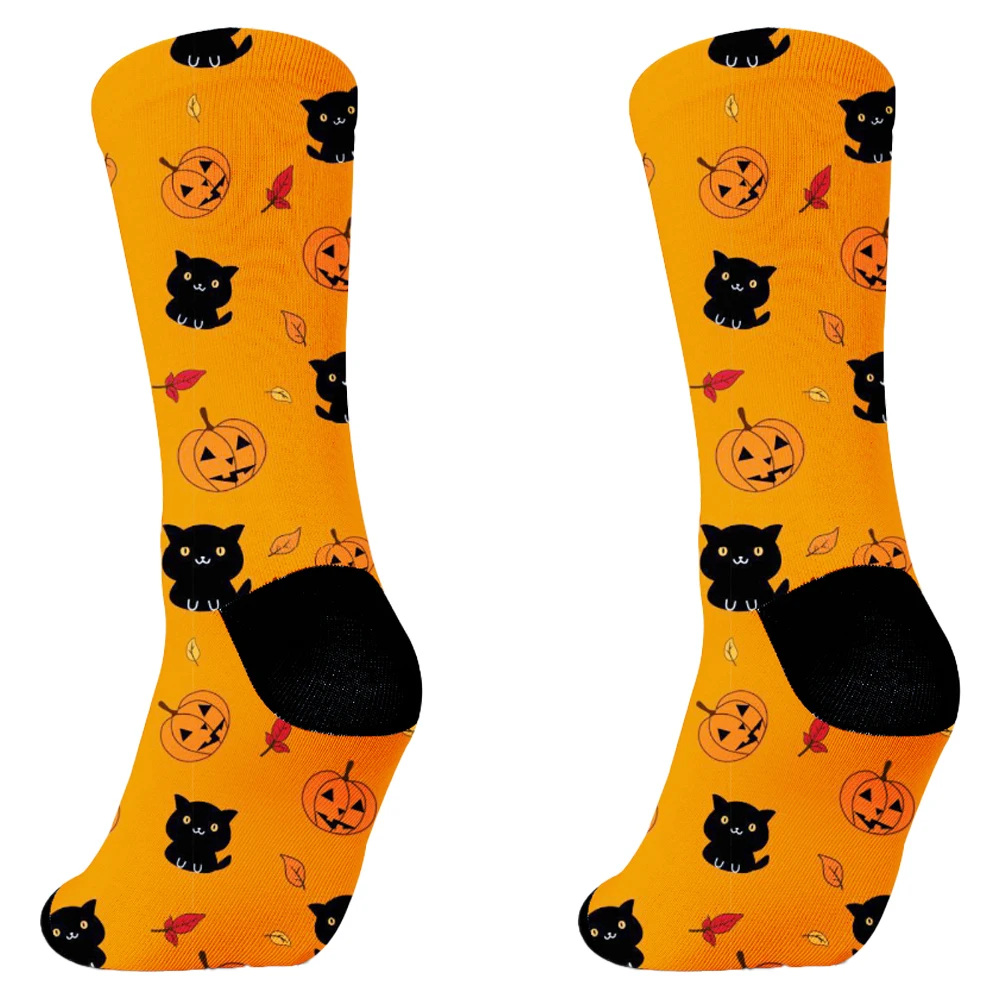 Bat Mid New Personality Tub Men's Socks Skull Women's Socks Spider Socks Bloody Hand Halloween Women's Socks