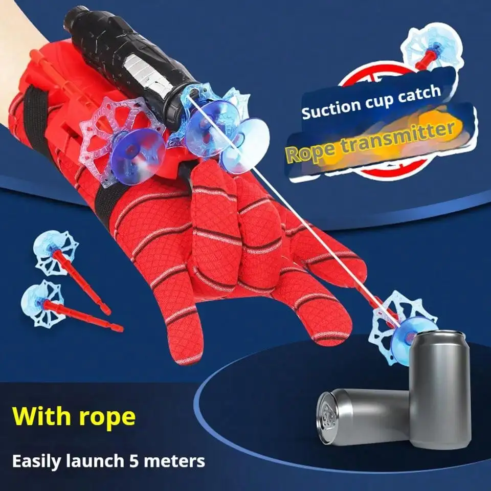 Cool Red Black Glove Wrist gel blaster For Children Soft Elastic Suction Cup Ejection Toys Holiday Gifts Toy Guns