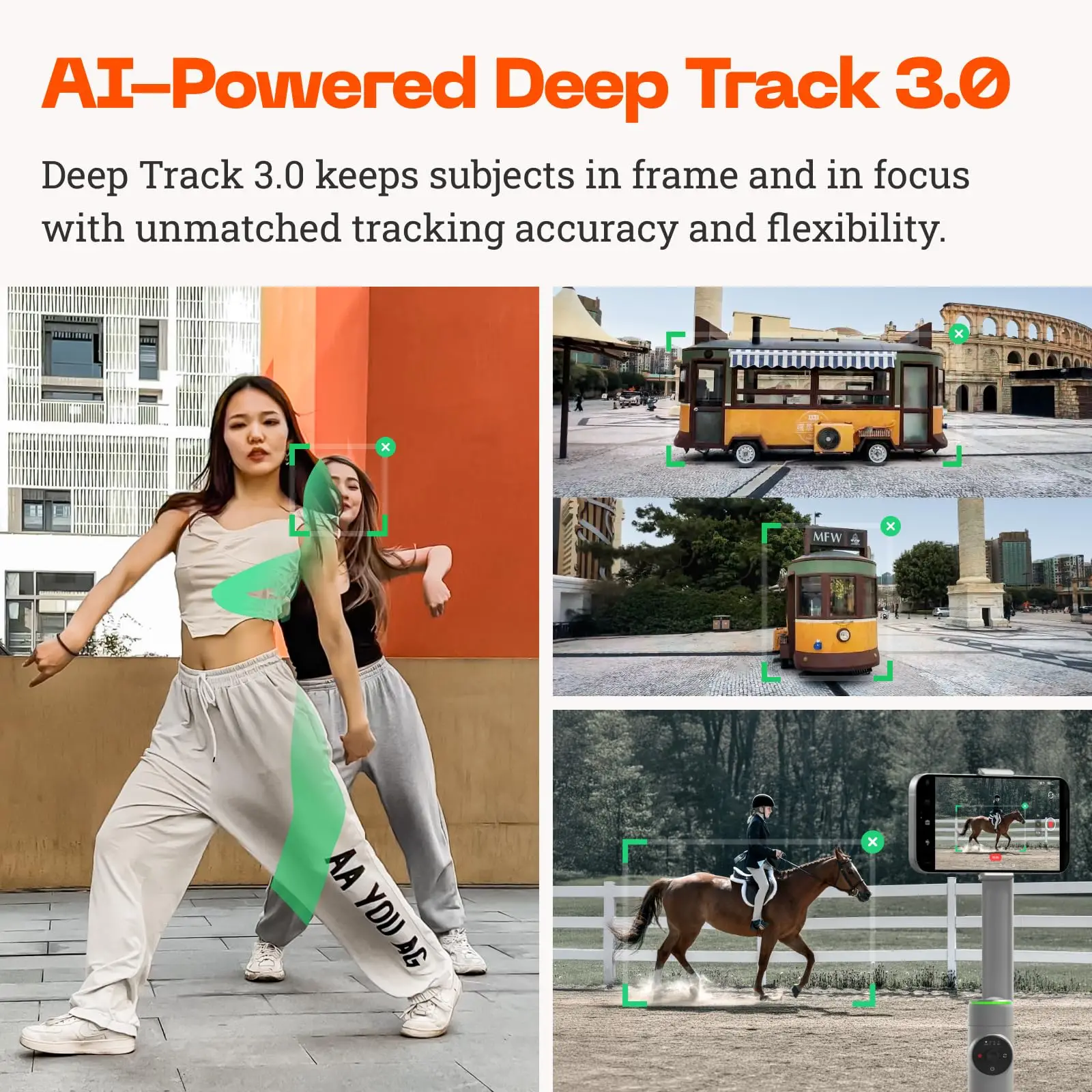 Insta360 Flow Pro - AI gimbal stabilizer for smartphones, Apple DockKit support, 360º infinite pan tracking, AI tracking