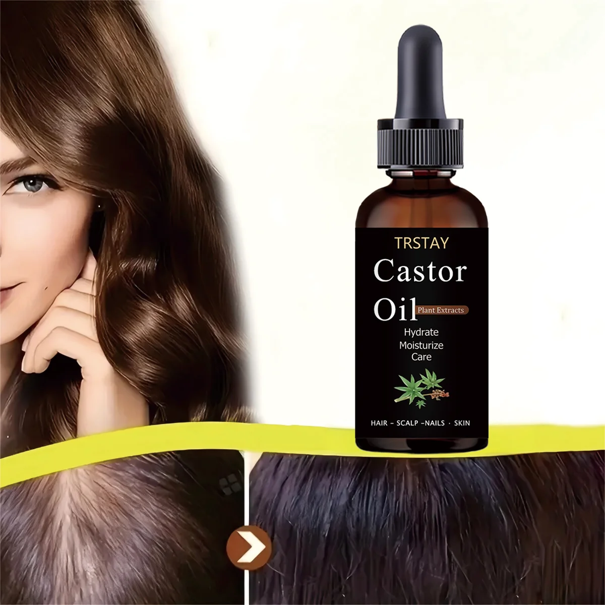 TRSTAY Jamaica Black น้ํามันละหุ่งธรรมชาติบริสุทธิ์ Hair Treatment Moisturizing Scalp Care สําหรับผมเพื่อสุขภาพเป็นมิตรกับสิ่งแวดล้อม