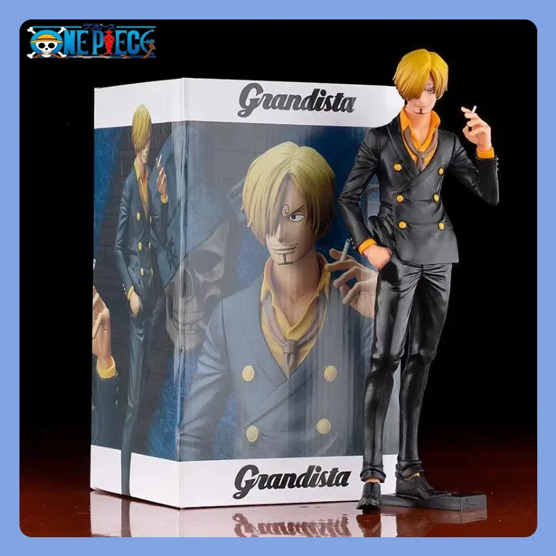 Figura de acción de PVC de 27cm de Anime Vinsmoke Sanji de una pieza, modelo de inserción para fumar Grandista, muñeca de juguete para niños, regalos de cumpleaños y Navidad
