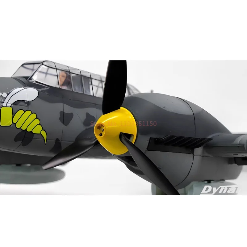 Dynam Bf-110 Messerschmitt Jet 1,5 metra rozpiętość skrzydeł podwójny silnik realistyczny myśliwiec zdalnie sterowany model ze stałym skrzydłem