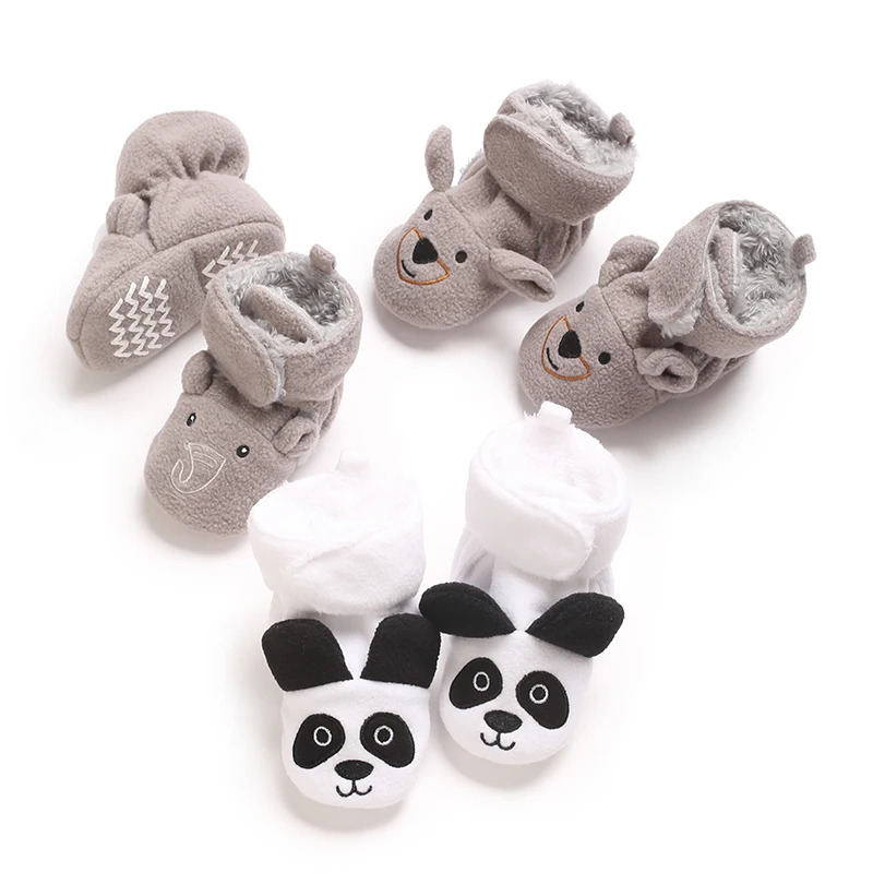 

Cartoon Autumn and Winter Soft Soled Walking Shoes Baby Shoes Baby Shoes Cotton Shoes Sock Covers Shoes