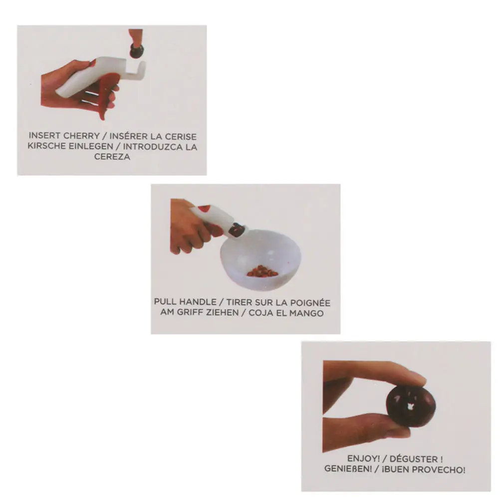 Fruit Core Remover Cherry Pitter Premium Kitchen Tool Removal Non-Fatigue Handle Random Color for Various Fruits