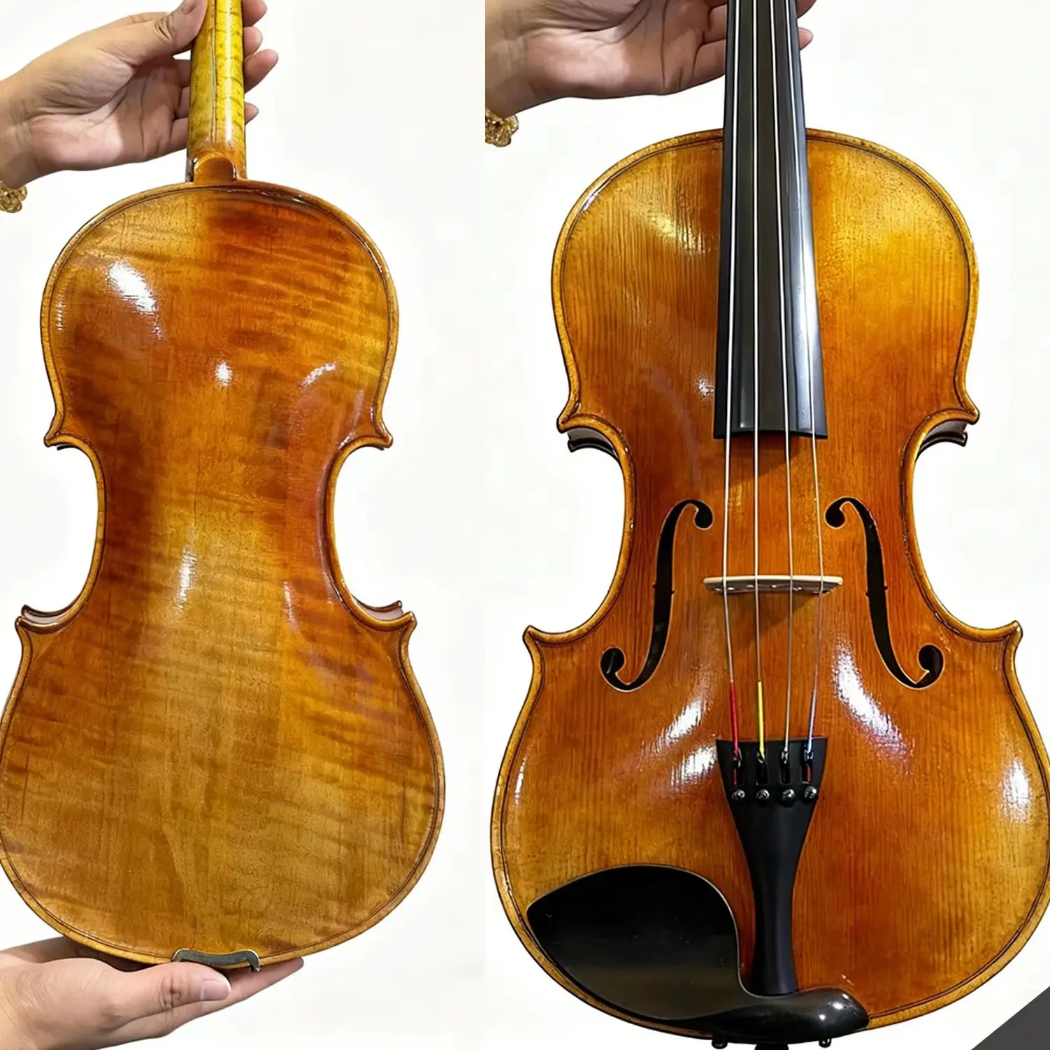 Handmade Viola 15.5Inch, Vintage Style, Professional Viola Suitable for Adult and Student Performances, Christmas Gift