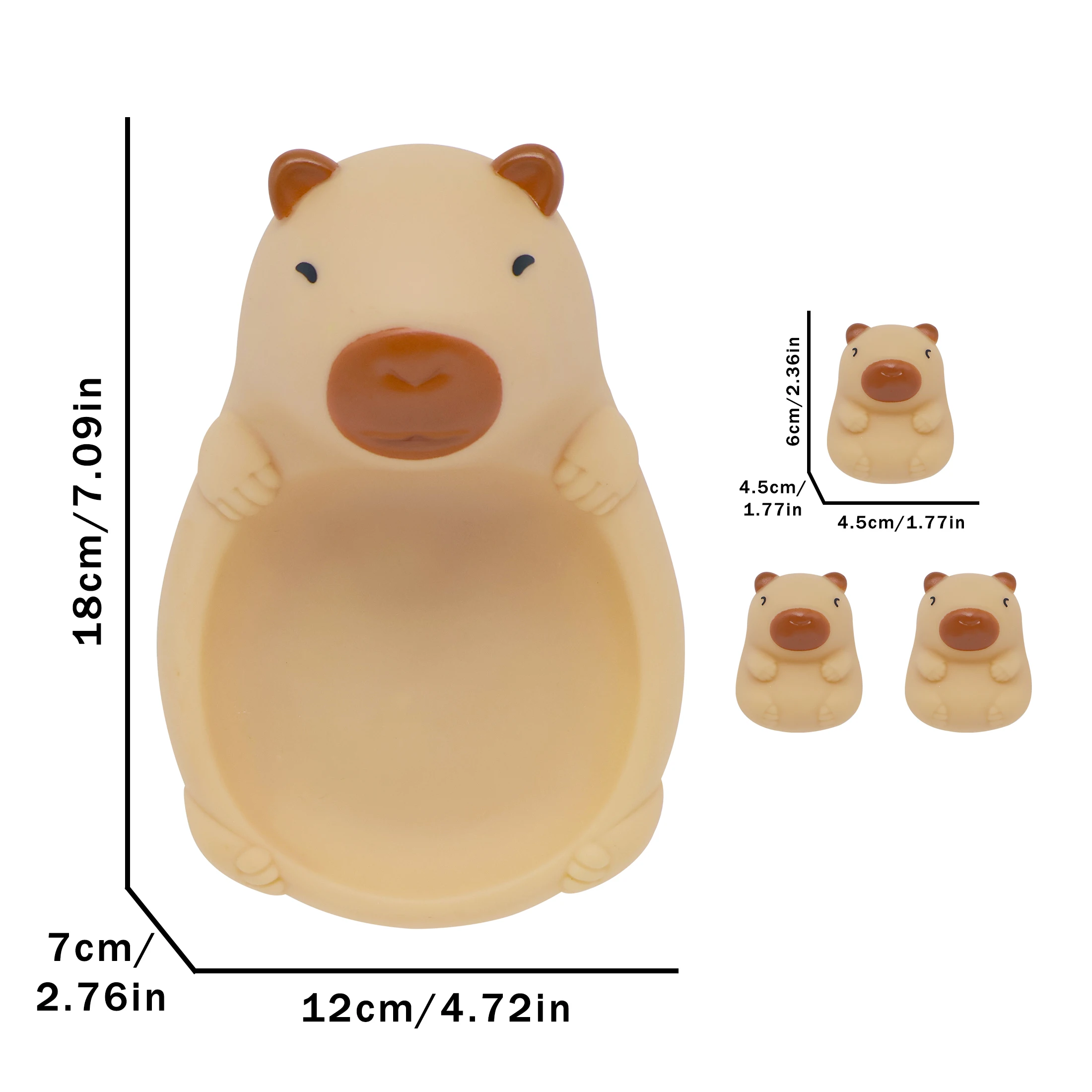 유치원 및 유아 욕실 에나멜 돌고래 귀여운 플로팅 장난감 아기 물놀이 및 물놀이 플로팅 카피바라 및 낚시 그물, 안전하고 무독성 어린이 목욕 대화형 장난감