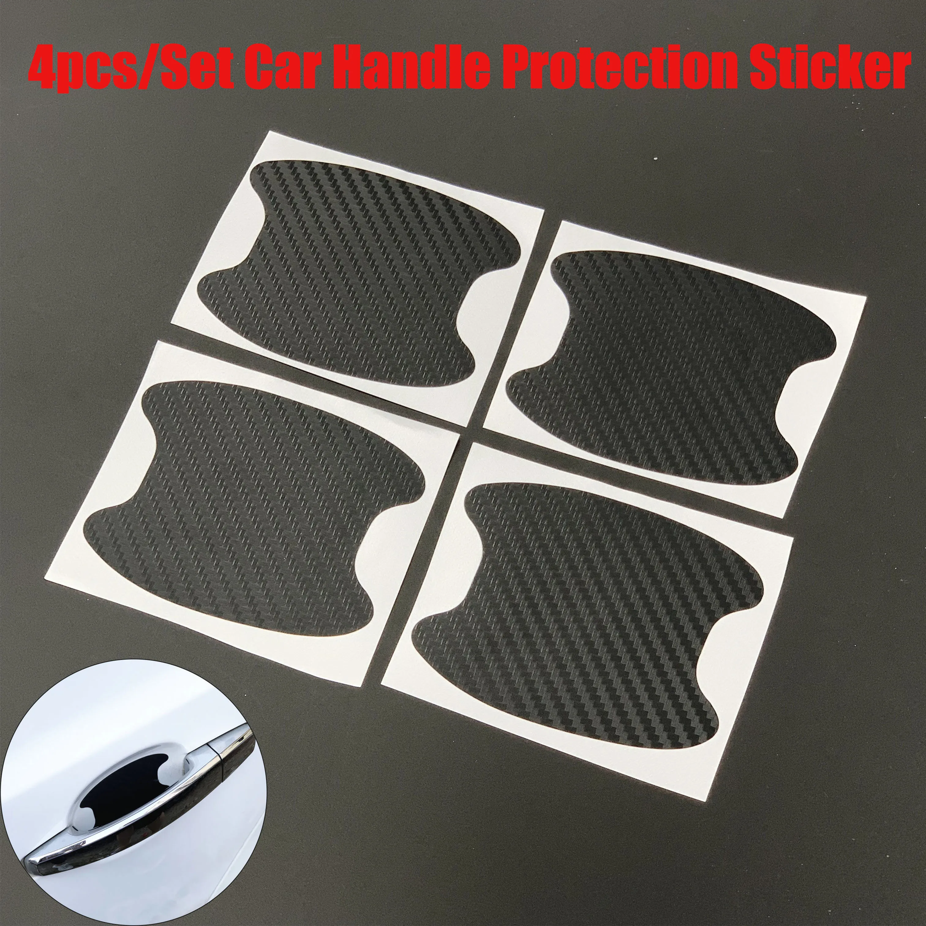 4pcs Car Door Handle Bowl Protector Sticker for Toyota SIENTA Vellfire Verso PROACE Hilux Tacoma Tundra 4Runner FT-EV FT-HT FT-A