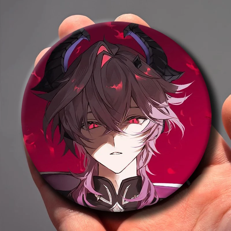58mm G-Genshin Impact Anime Game Button Pins Cartoon Figure Durin Columbina Lohen Badges Backpack Hat