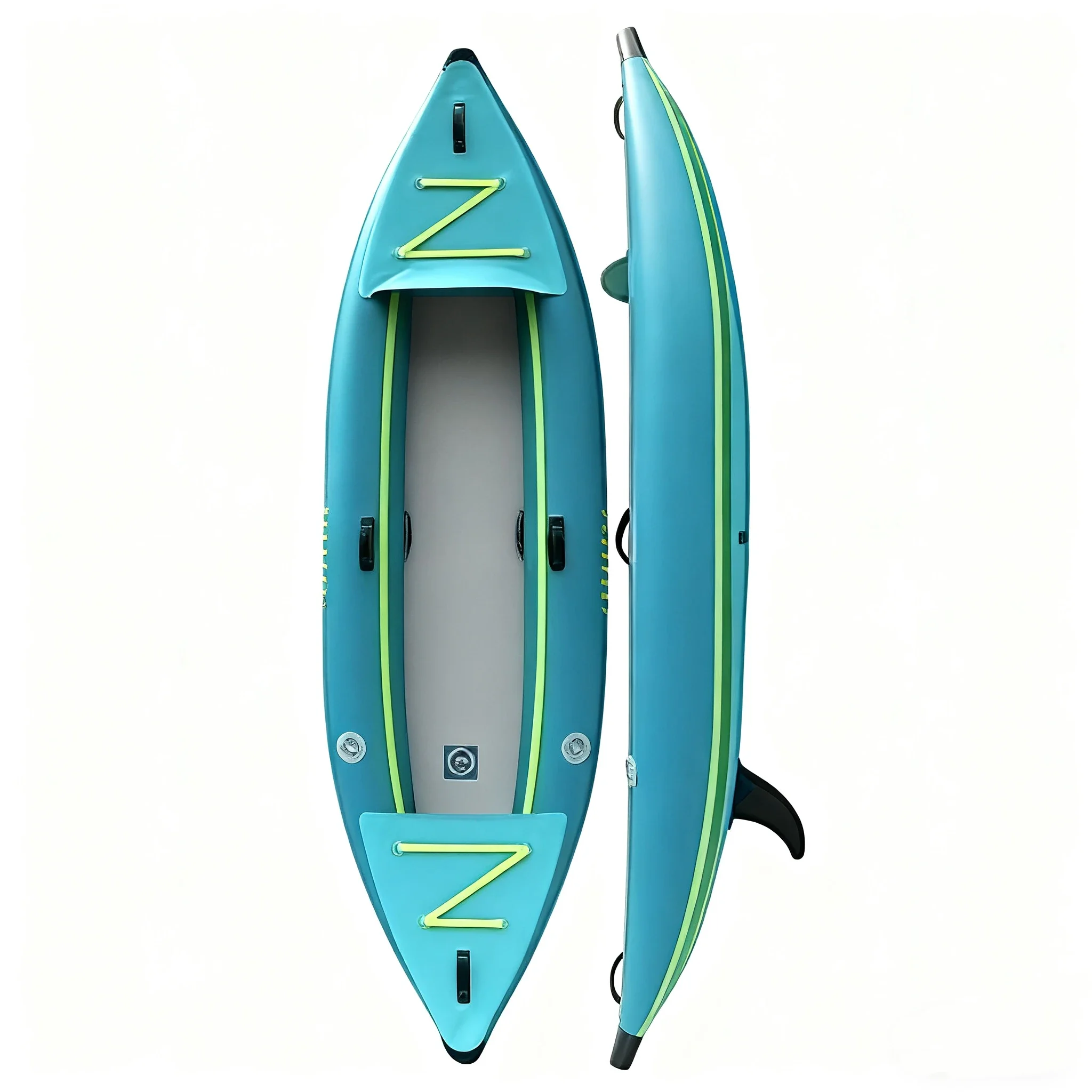 2026 14FT 3-Piece Split Modular Kayak Tandem Pedal Drive Fishing Boat
