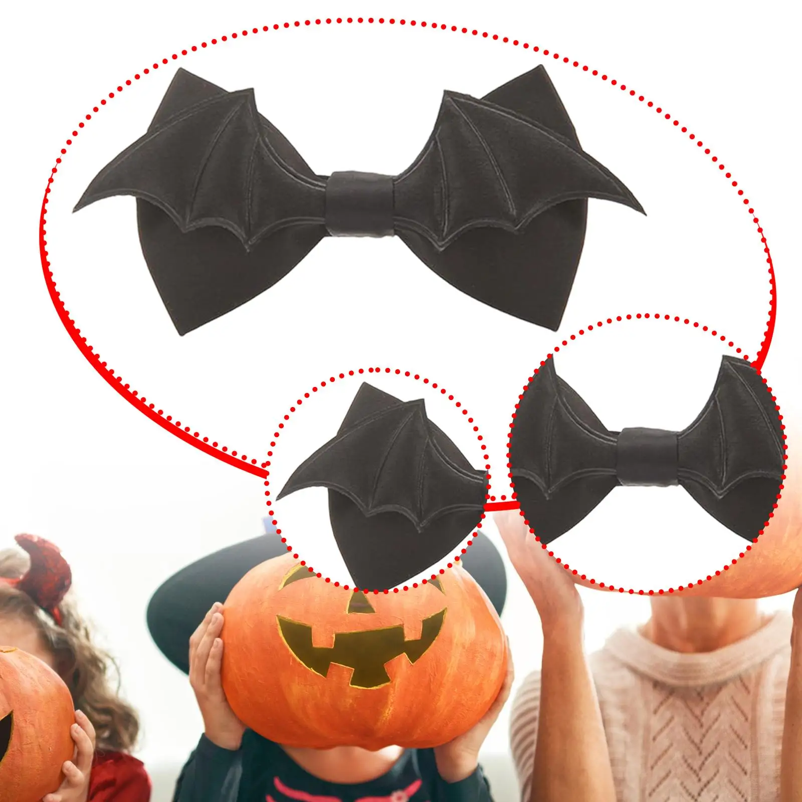 Cravate chauve-souris d'Halloween pour enfants, accessoire de fête d'Halloween pour Festival de Cosplay