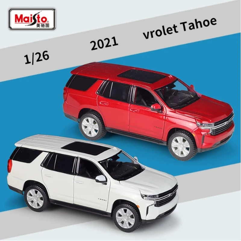 Maisto Diecast 1:26 Scale 2021 Tahoe SUV Alloy Simulation Car Model Adult Boy Hobby Collection Souvenir Holiday Gift Decoration