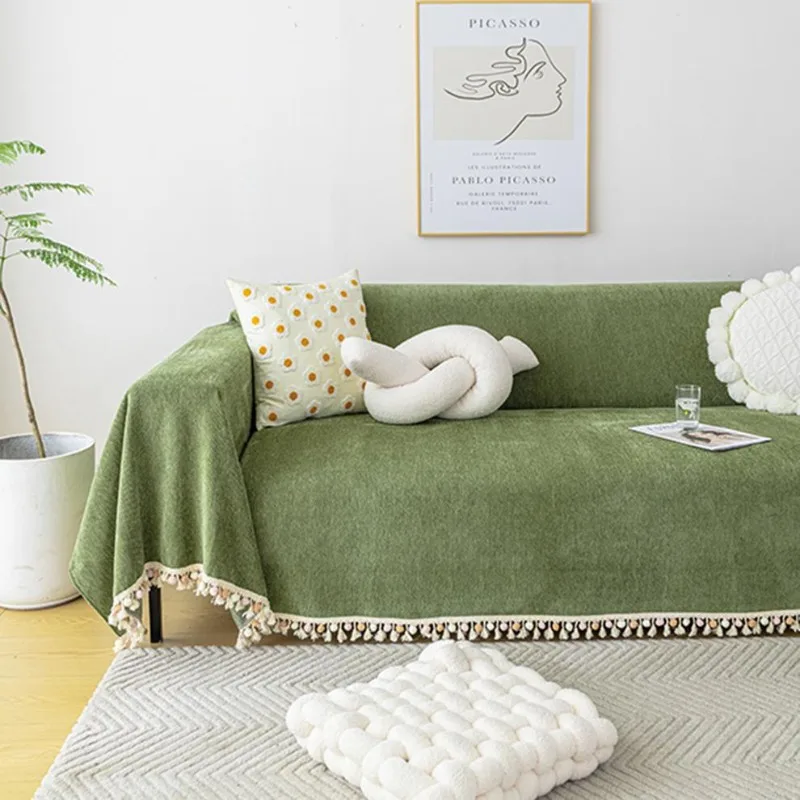 1pcs Full Dustproof Sofa Cover Blanket Non-slip Towel for Living Room Furniture Simple Four Seasons Universal Couch Cushion Mat