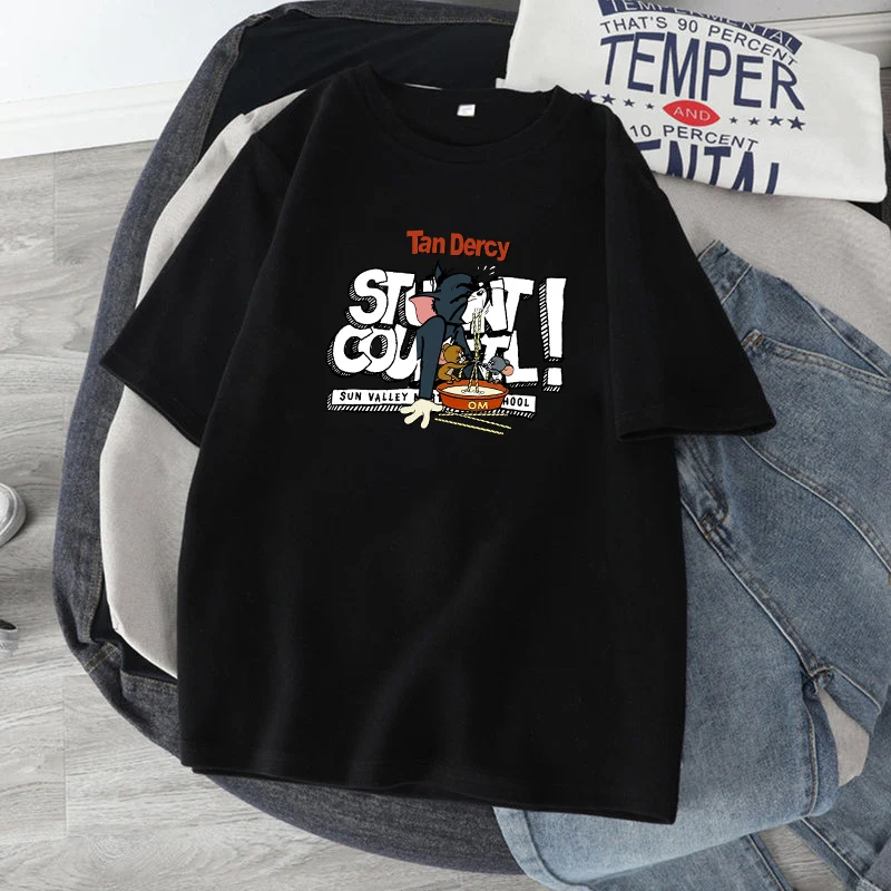 

2026 Новая хлопковая футболка с короткими рукавами, модный свободный универсальный топ с короткими рукавами и рюшами для мужчин и женщин