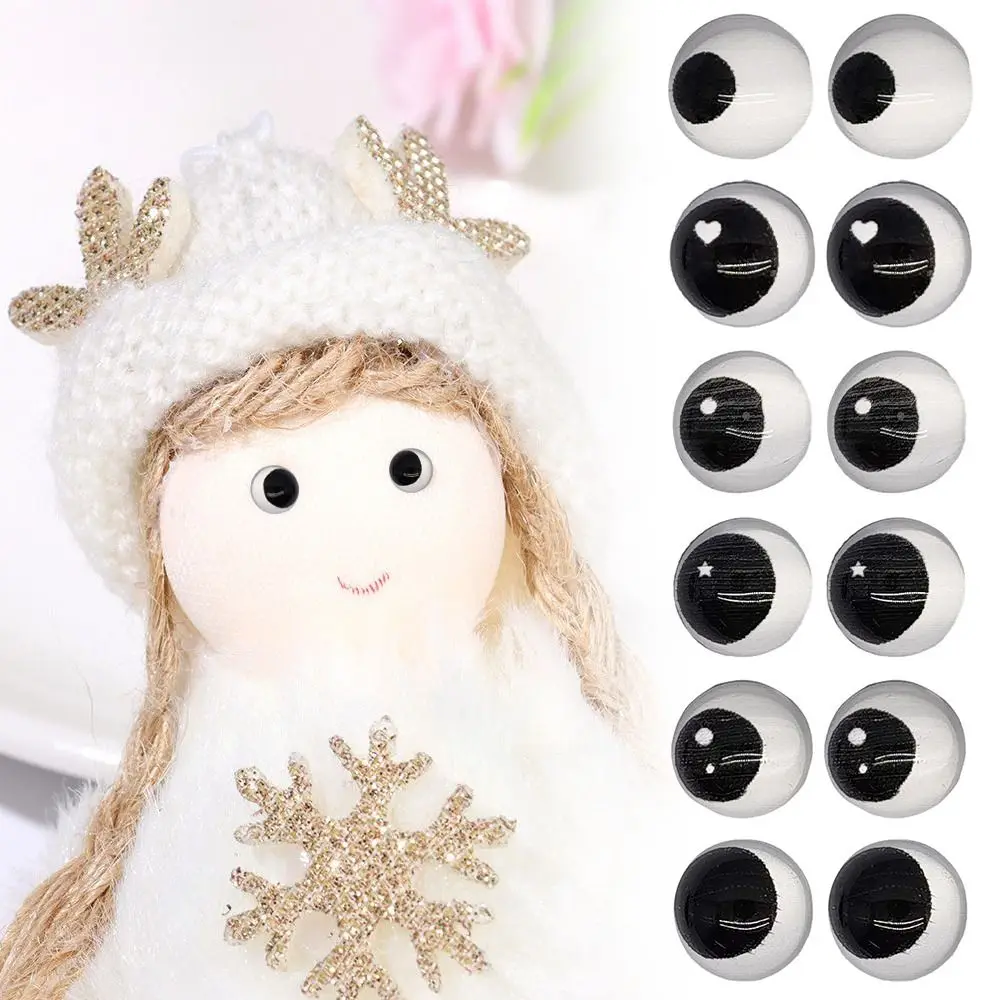 10PCS 6mm Doll Eyes Photo Round Glass Cabochon Diy Flat Back Handmade Jewelry Findings Craft Accessories