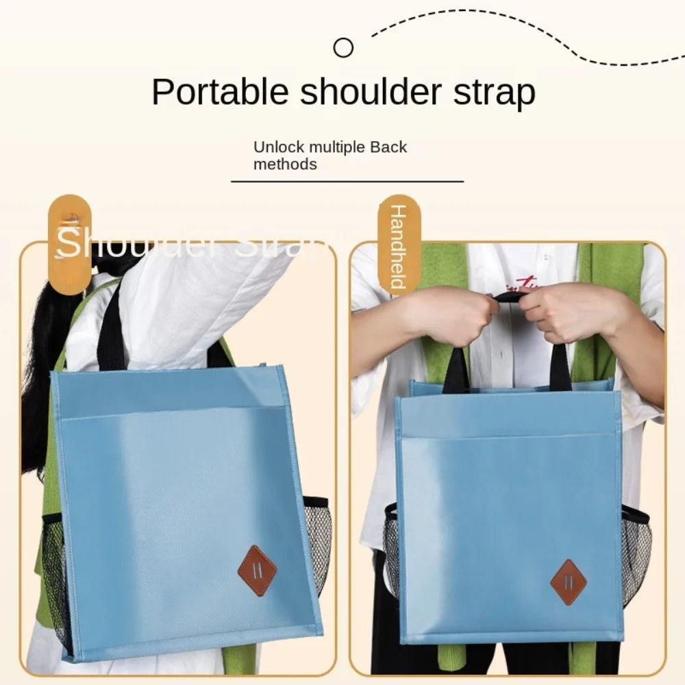 Large-capacity A4 File Tutorial Bags Stationery Multifunction School Tutorial Storage Bag Portable Casual Student Tote Handbag