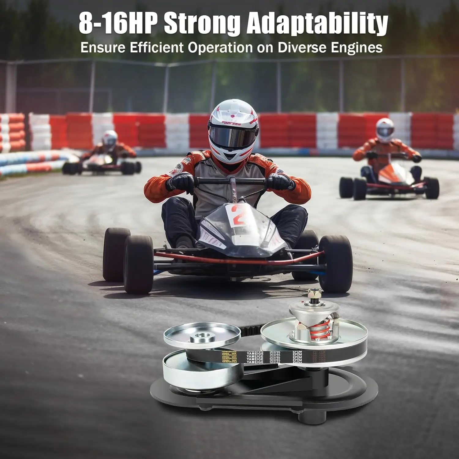 40Series Torque Converter Kit Go Kart Torque Converter Detail Fit for Predator Dune 420CC GX390-5/8"Go Kart Torque Converter Kit